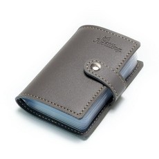 Karlling 여성/남성용 신용 카드 홀더 지갑 부드러운 가죽 명함 케이스 정리함 가방 내부 슬리브 20개(그레이) 회색. 패션 129489