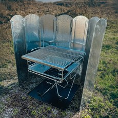 초대형 버너 화로대 바람막이 8단 접이식 60x120cm, 초대형바람막이(전용가방포함), 1개