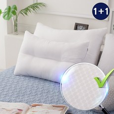 국내생산 휴루에 세미 마이크로 베개솜 2개, 화이트, 1세트