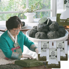 [인포벨]TV홈쇼핑정품 애드크로스 조해주명인 정가네 흑임자 제주 한라산 참쑥 인절미 떡 부모님 간식, 1세트, 2kg