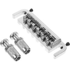 랩어라운드 롤러 기타 브릿지 테일피스 콤보 아연 합금 다이캐스트 교체 키트 스타일 일렉트릭 기타 크롬 마감 스터드와 부싱 포함 무작위 색상