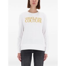 베르사체진쿠튀르 로고 자수 스웨트셔츠