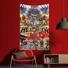 헤비 록 밴드 플래그 폴리 에스터 디지털 인쇄 배너 침실 벽 예술 야외 태피스트리 장식, 1개, 12. KK1064