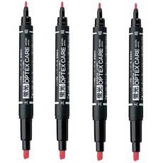 제브라 옵텍스 케어 형광펜 WKCR1 + 사은품(모닝 3색), 4개, 레드(R)