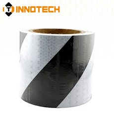 이노텍 벌집무늬 반사테이프 사선 50X10M 100X10M, 백흑 (IT)T-11003/100X10, 1개