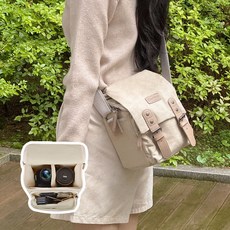 트래블라라 감성 카메라백 캐논 소니 미러리스 니콘 후지 호환 2color, 베이지, S(소형), 1개