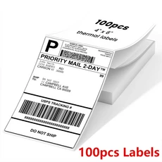 삼중 방수 접착식 4x6인치 라벨 100x150mm 특급 주소 운송장 스티커 용지 500매, 01 Folding label