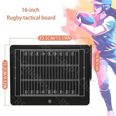 작전판 전술판 16인치 LCD 전자 핸드볼 코칭 전술 태블릿 스포츠 훈련용 미국 축구 럭비 전략 마커 보드, 옵션02) 16 inch Rugby board