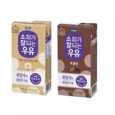 매일 소화가잘되는우유 락토프리(미숫가루12+초콜릿12)무배, 24개, 190ml