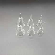 바디 파이프 흡입 부항 기계 림프 마사지 튜브 다리 진공 관리를위한 배수 유리 필터가있는 젖꼭지, 2set cup B