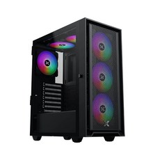 XIGMATEK 富鈞 XTK-Z Arctic 炫彩固光 磁吸式玻璃側板 附6顆風扇, 1個, 黑色