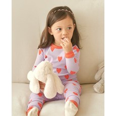 UNIFRIEND 하트팝(PU) 골지 올스판후라이스 9부내의 상하세트