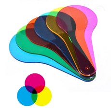 어린이 빛색 믹싱컬러 혼합색깔관찰부채 셀로판