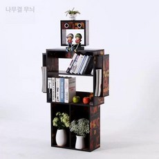 특이한 책장 로보트 거실 철제 책꽂이, 1단, 영국식 알파벳