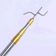장대 핸디형 작두 장대 제거 현수막 제거 갈고리 긴 백색 1.5m 3단, 황색 1.5m 3단