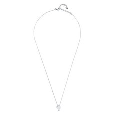 마테오 서스펜디드 크로스 스털링 실버 네크리스