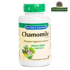 NATURE'S ANSWER 洋甘菊花素食膠囊, 90顆, 1罐