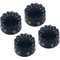 Vintage Forge깁슨 레스폴 SG 일렉트릭 기타 4개 세트 너울드 핏 24 파인 스플라인 USA 임페리얼 스플릿 샤프트 냄비 NK24USBLK4와 호환되는 블랙 노치 스, Black, 1개