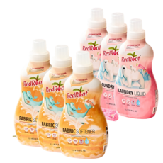 레드루트 [3+3기획세트] 유아 아기 세탁세제 1L 3개 + 섬유유연제 1L 3개 스위트플로럴향, 1세트, 6개입