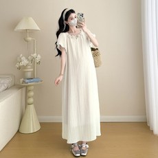 여름 임부복 플라워 원피스 임산부 중장기 임부원피스