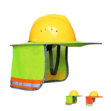 햇빛차단 안전모 썬바이저 UV 차단 라이너 썬캡 내피 그늘 패드 탈부착 선바이저, 옐로우