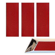 토몰 3개 비닐 보타이 로고 랩 스티커 11.8인치 x 4인치 자동차 엠블럼 오버레이 데칼 DIY 수정 방수 장식(핑크 카본 파이버)과 호환됩니다, Red-carbon Fiber