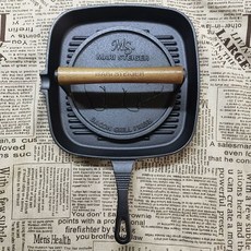 무쇠 그릴 프레스 파니니 누름판 크래커 버거 껍데기, 23cm 냄비 + 18cm, 1개, 1cm