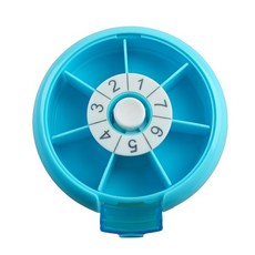 Fullicon 七格幸運轉盤保健盒, 1個, 幸運轉盤保健盒【藍】