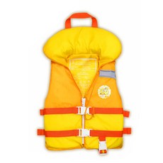 귀여운 몰랑이 어린이 구명조끼 물놀이 수영 보조복 6~12세 25~50kg, 옐로우