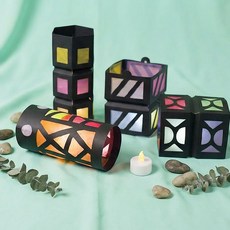 키득키득 글라스종이등 만들기 패키지, 1개 [ 모양랜덤], 단일, 10개