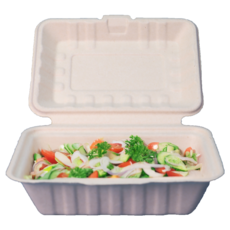 유즈잇 B007V 전자렌지 오븐사용 가능 튼튼한 핫도그 샌드위치 볶음밥 포장 용기 펄프, 50개, 1개