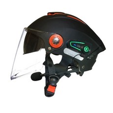 여름용헬멧 블루투스 오픈페이스 스쿠터 배달, 무광블랙+블루투스 C30