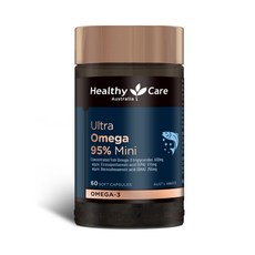 Healthy Care 超級 Omega-3 95% 迷你魚油膠囊, 1個, 1罐60顆, 60顆