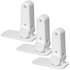 말랑베이비 무타공 문손잡이 열림 방지 안전 잠금, 크림화이트, 3세트