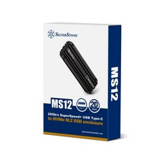 銀欣 MS12 SuperSpeed USB 3.2 Type-C 轉 NVMe M.2 SSD外接盒, 1個