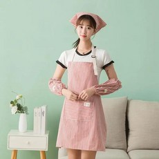 면 린넨 앞치마 주방 기름 방지 방수 캔버스, 색상: 1. 빨간색 단독 앞치마, 1개