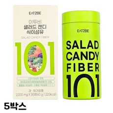 이투비 샐러드캔디 101가지 식이섬유 츄어블, 5개, 60g