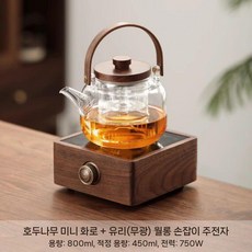 다도 워머 세라믹 다이얼 사케 도자기 스토브 세트 캠핑, 1000ml, B. 전기 스토브+달 케이지(평광)