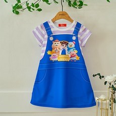 여아원피스 콩순이 여름 원피스 멜빵 드레스 런던아이