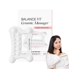 95프로블럼 발란스핏 세라믹 괄사 바디 페이스 다용도 마사지기, 화이트, 1개
