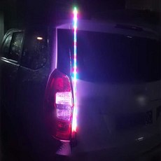 한행 차폭감폴대 차량 안테나 깃볼 주차 사각지대 초보운전 가이드 맞추기 LED 라이트, 1미터 솔리드 그린