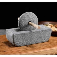 돌롤러 절구 수동식 분쇄기 약연 약재 즙 수평 허브, 1개