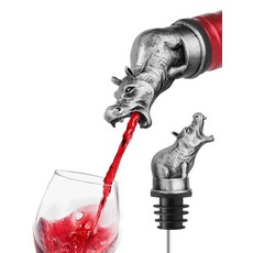 ECLATIS 동물 와인 푸어러 및 주류 병용 흘림 방지 병 스토퍼 남성 아빠 안주인 집들이를 위한 재미있는 특별한 선물 휴일 파티 장식을 바 카트 액세서리 다양한, 하마