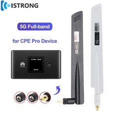 5G 풀 밴드 라우터 안테나 18dBi WiFi 휴대폰 네트워크 신호 부스터 증폭기 TS9 SMA 지원 E5573/5G CPE, 04 White SMA Male