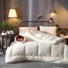 회색 누빔 겨울 호텔 스타일 이불 퀸 킹 사이즈 담요, 1. yellow