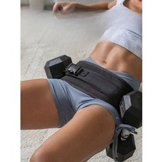힙쓰러스트 밸트 덤벨용 홈트 가정용 피트니스 힙업 필라테스, 1개, 1_블랙 플라스틱 버클