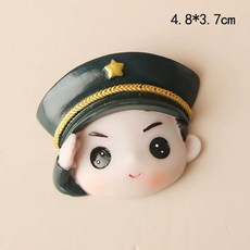 미니어처 강아지 피규어 납골당 주문제작 애완 꾸미기, 수지 빅 헤드 솔져밀리터리 그린