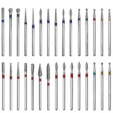 Bestgle 네일 비트 2.35mm 네일 머신용 연삭 비트 연삭 네일 헤드 연마용 드릴 비트 네일 케어용 네일 스크래퍼 큐티클 처리 연마 비트 다이아몬드 비트 30본 큐티클 클린