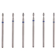 네일드릴비트 정리 전문가용 큐티클 MZCMSL 6개 플레임 모양 다이아몬드 컷팅 클린 비트 프로 드라이 매니큐어 드릴 키트 332 샹크 전기파일, Small Flame