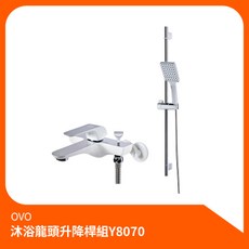 京典衛浴OVO沐浴龍頭升降桿組Y8070，升降桿設計，輕鬆調整花灑高度，多功能花灑提供多種出水模式, 1個